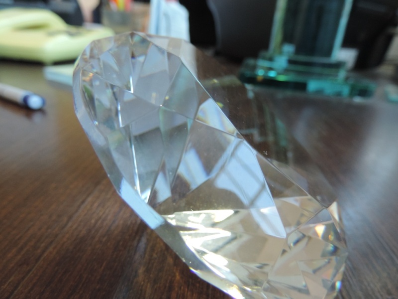 diamante di vetro di cm di diametro